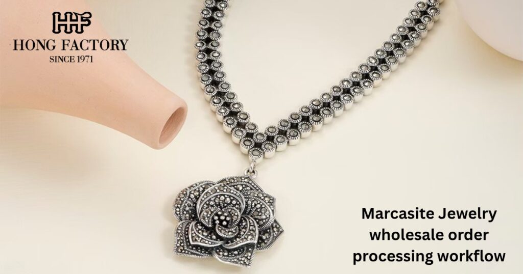 Marcasite Jewelry wholesale order processing workflow